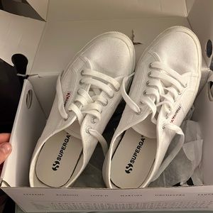 White Superga Platform Sneakers 39